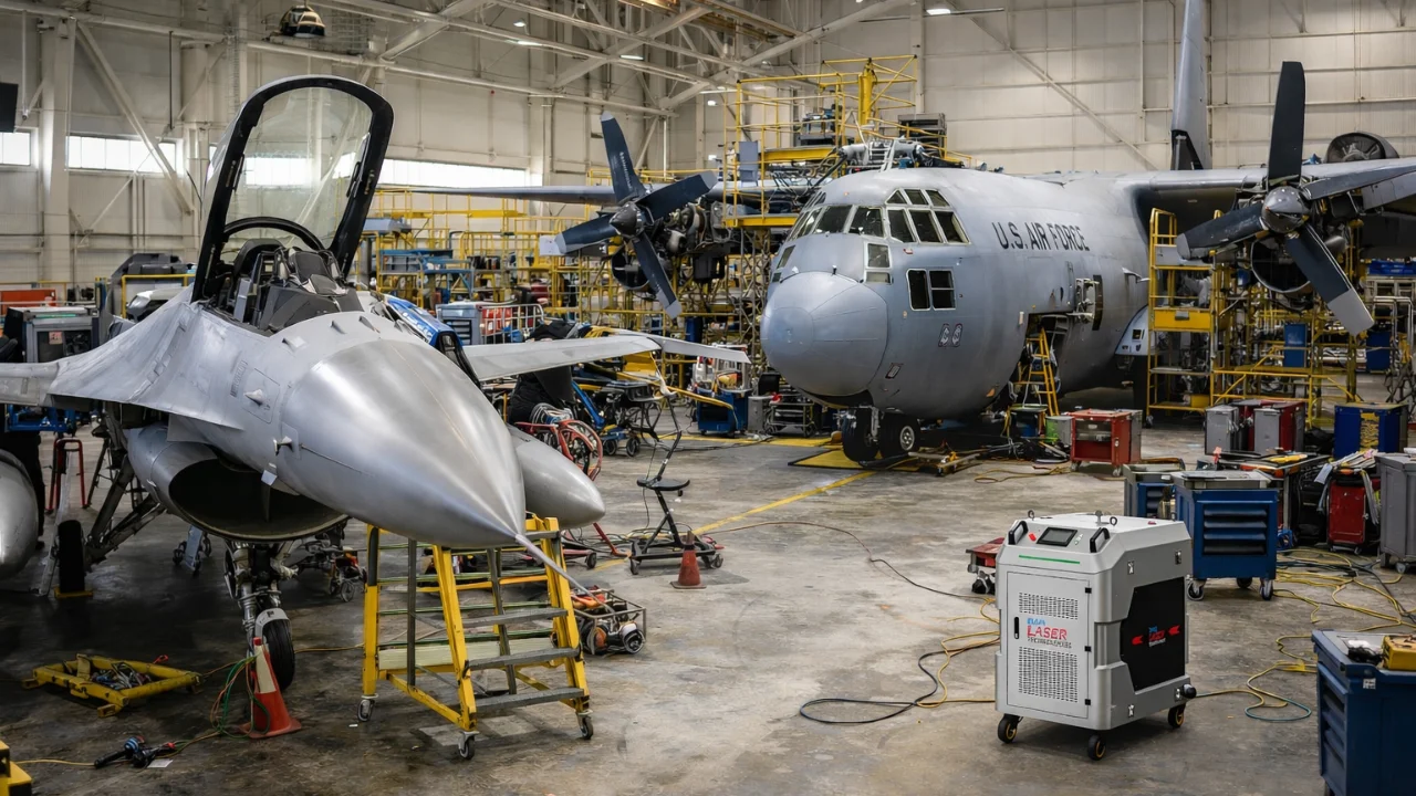 Laser Cleaning in the USA for Military Aircraft Maintenance (F 16, C 130, etc.)