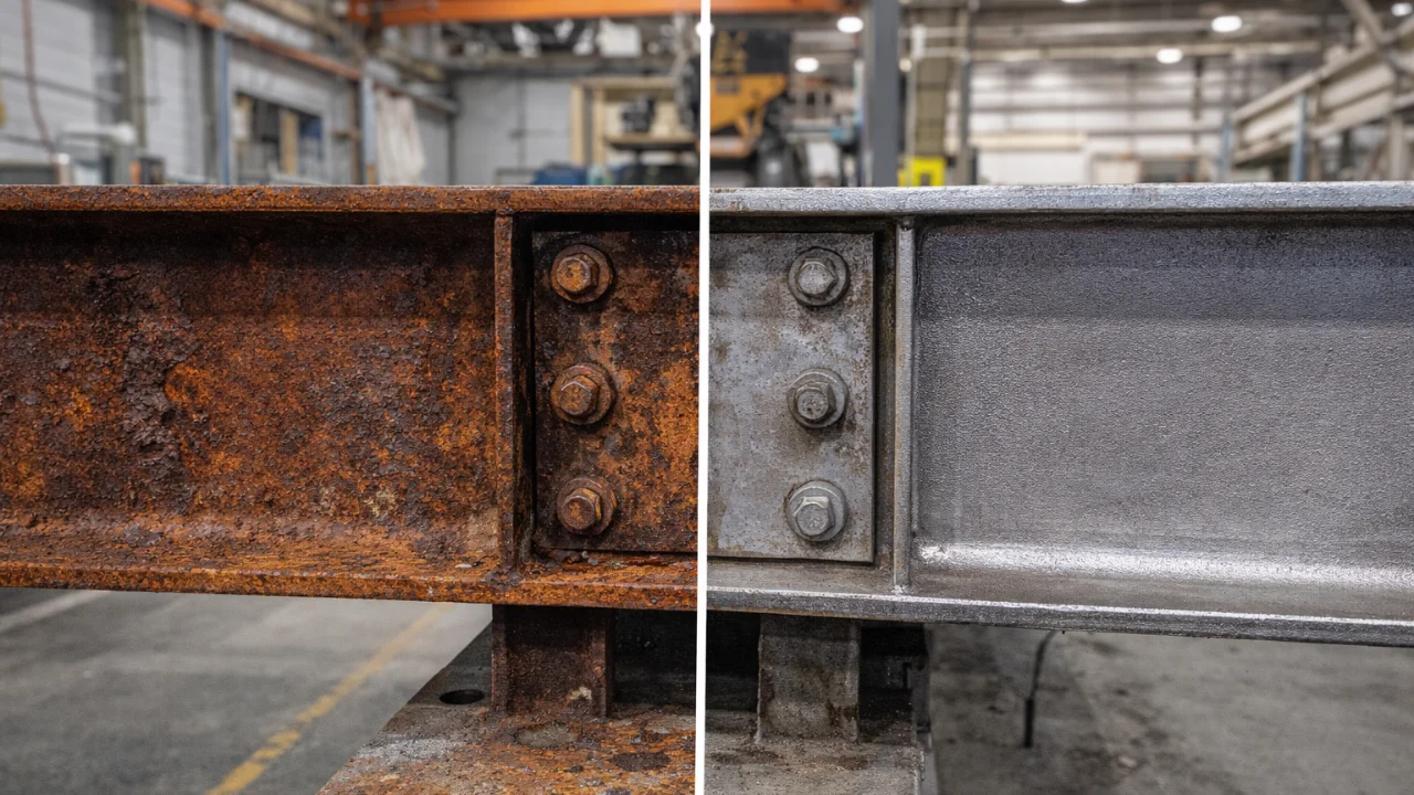 A Before and After Case Study on Rust Removal from Structural Steel with Laser Cleaning